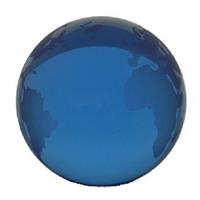 Blue tint optical crystal 80mm diameter globe
