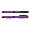 CURVY SOLID ballpen with solid coloured barrel and black clip 