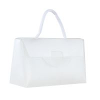 Mini clear recyclable polypropylene bag with drawstrings and one window for a bu