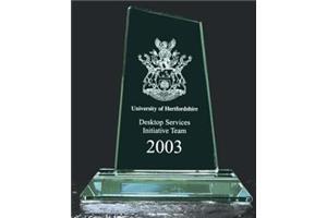 Jade Green Large Peak Trophy 210mm high in a satin line