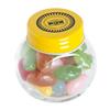 Small glass jar with jelly beans