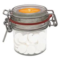 125ml/275gr Glass jar filled with peppermints