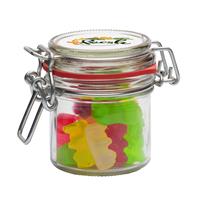125ml/280gr Glass jar filled with gummy bears