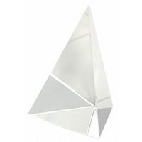 Three sided crystal pyramid 80mm high supplied in a sat