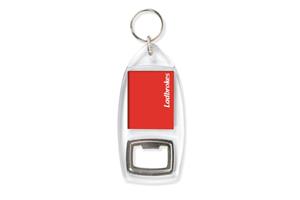 R1 Clear View Plastic Bottle Opener Key ring