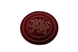 Round 95mm Bonded Leather Coasters