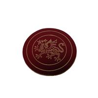 Round 95mm Bonded Leather Coasters