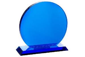 Blue Glass Trophy Circle