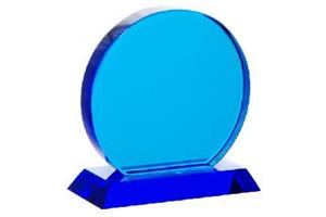 Blue Glass Trophy Circle