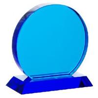 Blue Glass Trophy Circle