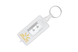 Recycled Tyre Tread Gauge Keyring