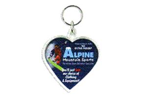 Heart Shaped Clear View Plastic Key Ring