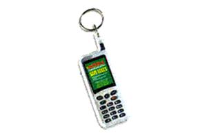 Mobile Shaped Clear View Plastic Key Ring