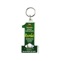 Number 1 Shaped Clear View Plastic Key Ring