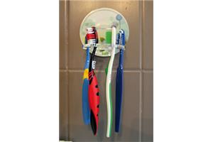 Holder For 4 Toothbrushes + 1 Toothpaste Tube